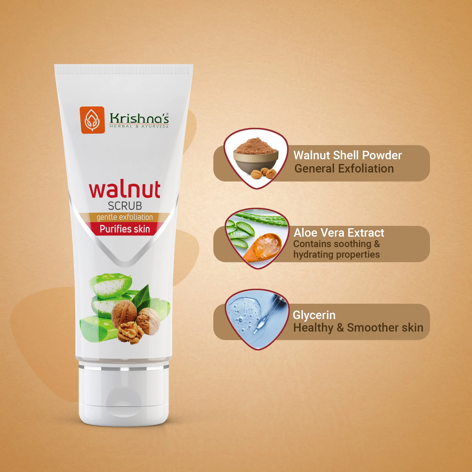 Aloevera Walnut Scrub - Image 3