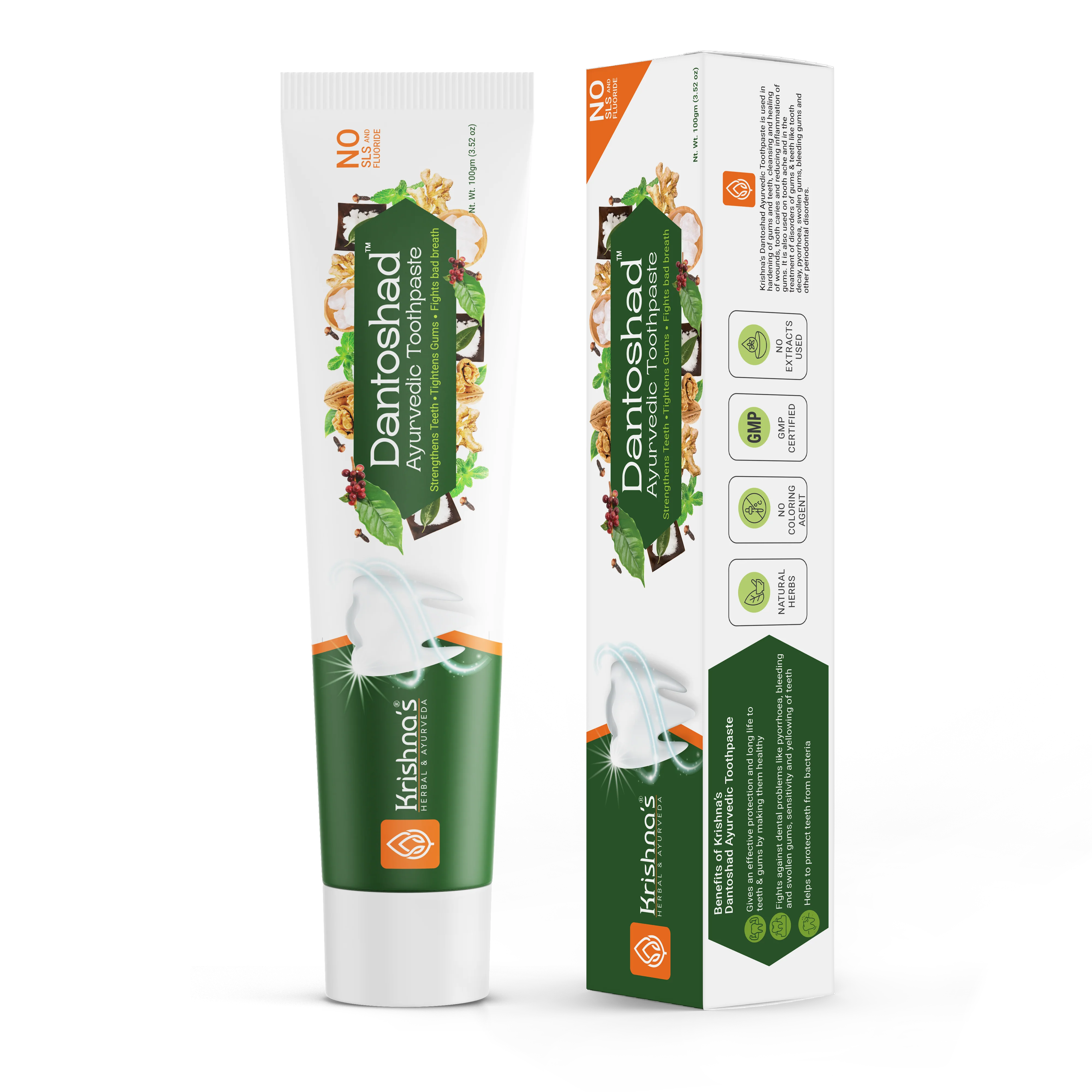 SLS Free Dantoshad Ayurvedic Toothpaste - Image 8