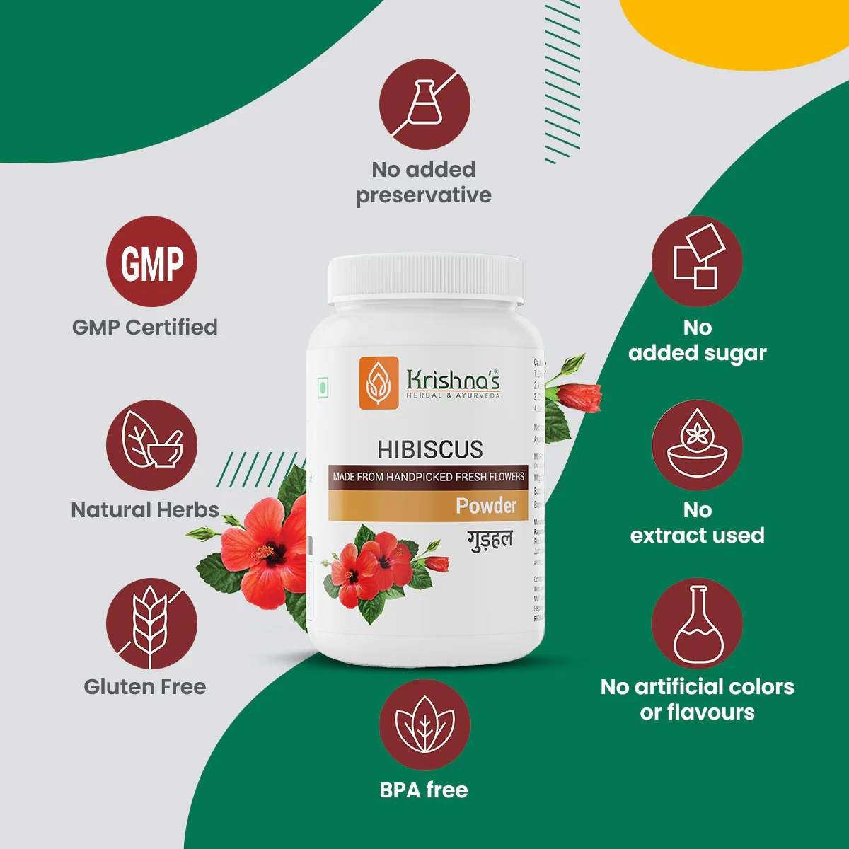 Hibiscus powder 100 g - Image 3