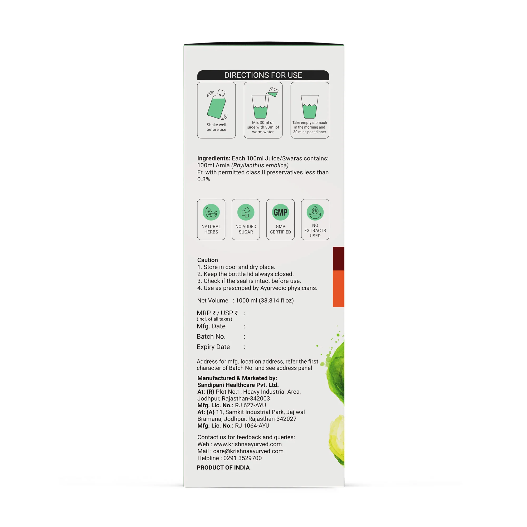 Premium Amla High Fiber Juice - Image 12