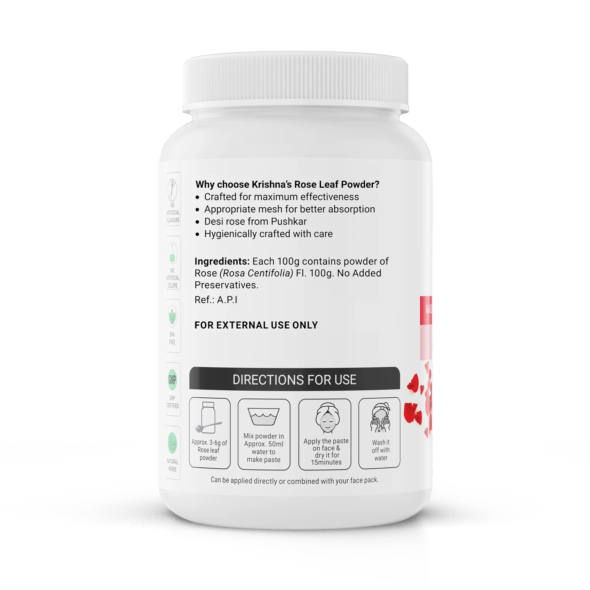 Rose Leaf Powder 100g - Image 6